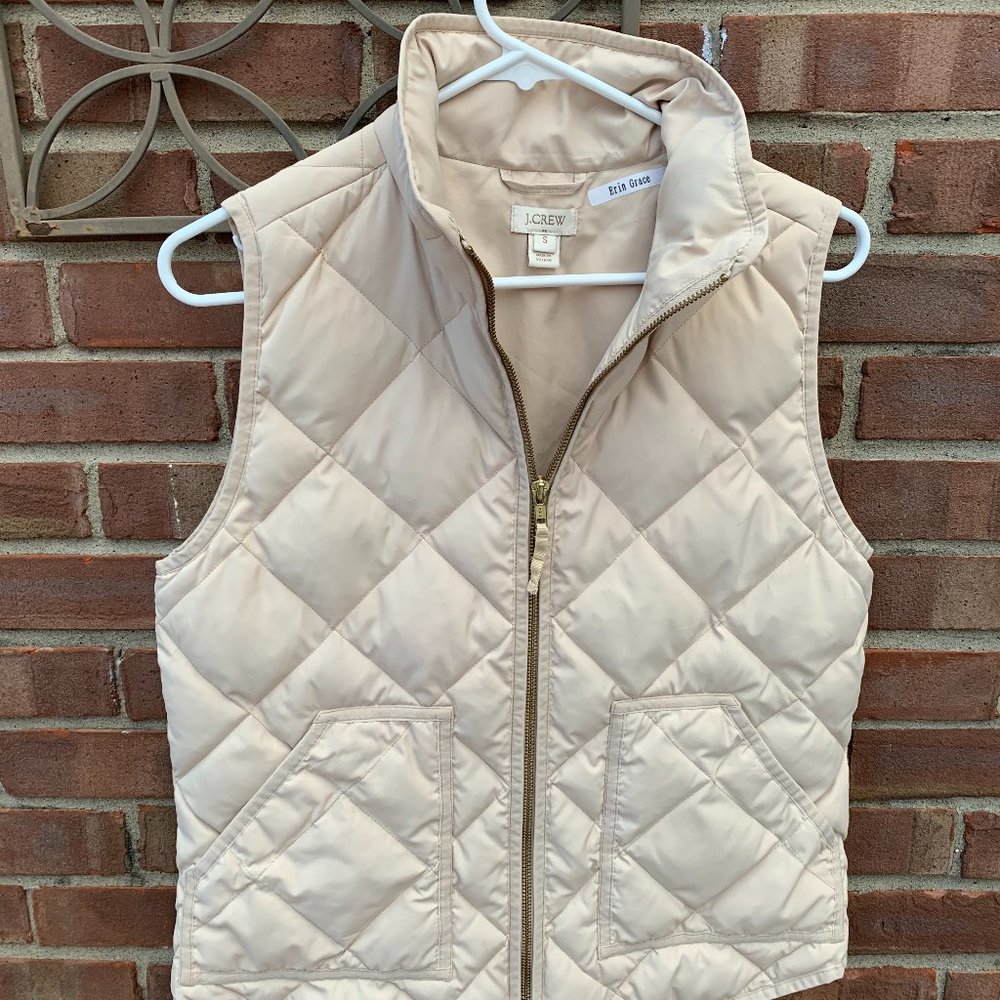 J. Crew Women's Quilted Full Zip Puffer Vest